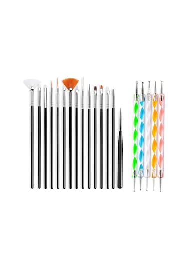 5/20 Adet Tırnak Resim Fırçaları Seti Profesyonel Tırnak Malzemeleri Akrilik Uv Jel Çizim Süsleyen Manikür Tasarım Araçları Aksesuar Plum