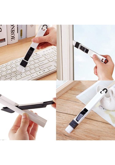 Pencere Yuvası Temizleme Fırçası, 4'lü Paket 2'si 1 Arada Oluk Te