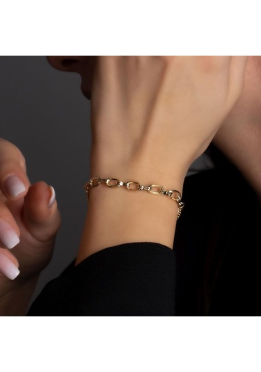 Altın Halka Bileklik BL0046 Sarı Altın