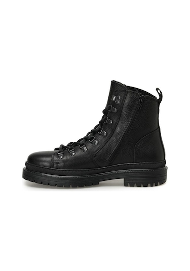 Lumberjack Esteves 3pr Siyah Hakiki Deri Comfort Casual Postal Bot Siyah