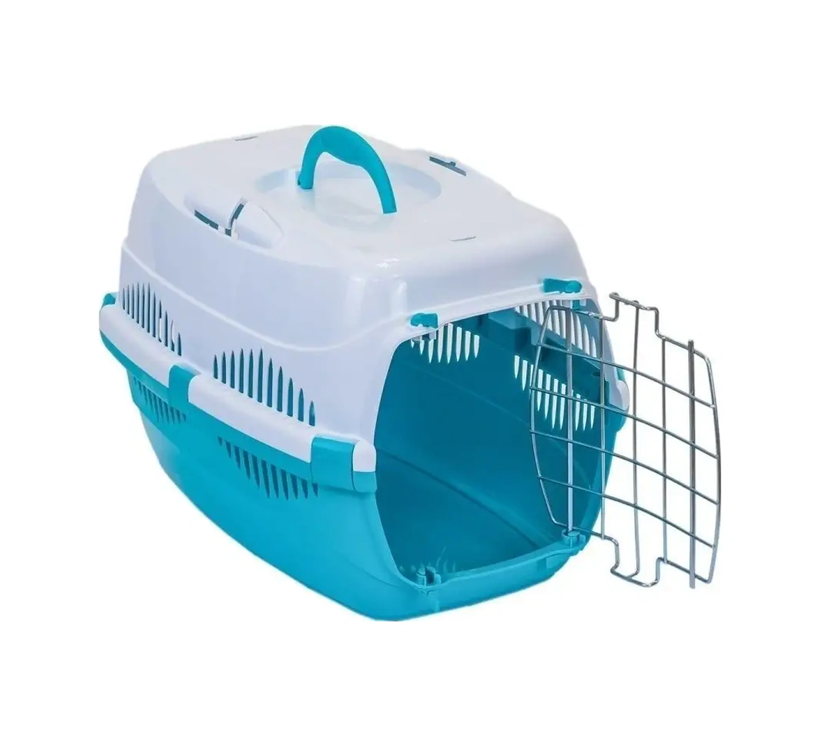 Pettails Plastik Kedi Taşıma Kafesi, Hayvanlar İçin Metal Kapılı 27566025