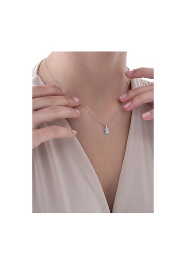 Nochediamond 0,15 Karat Baget Pırlanta Kolye-612