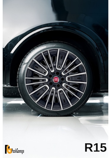 Fiat Egea Urban 15'' İnç Jant Kapağı 4 Adet Siyah Gri C119