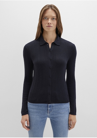 Mavi - Yün Karışımlı Lacivert Triko Polo 1710838-70489 Lacivert