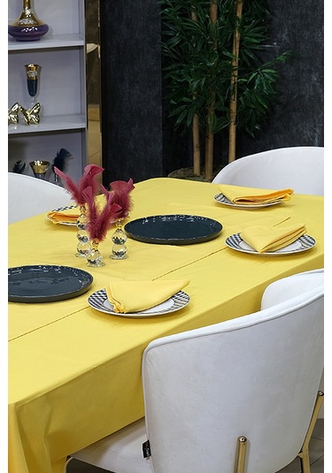 Dream Kumaş Peçete Modelleri Leke Tutmaz Kumaş Peçete Çeyiz Seti 6lı Paket Sarı