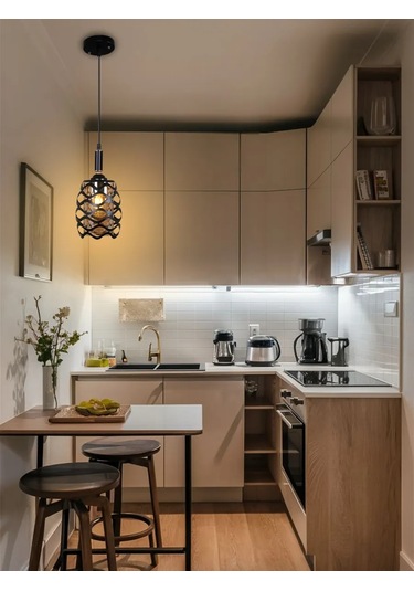 Reluce Oturma Odası, Yatak Odası, Mutfak İçin Loft Tarzı Tavan Avizesi 435740001 Siyah