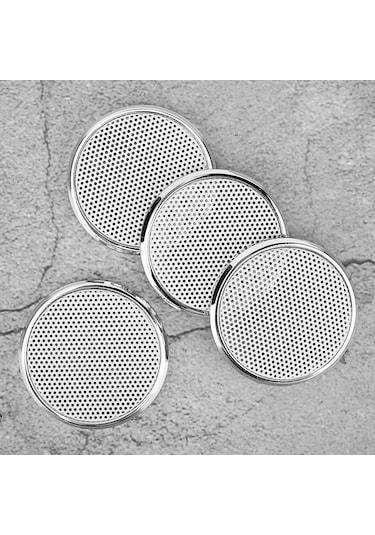 Konesam Otomobil Hoparlör Korumalı Kafesleri - 1 İnç Plastiği Çerçeve, Elektroplated Beyaz, Ses Geçirimi İyi, 4 Adet Paket