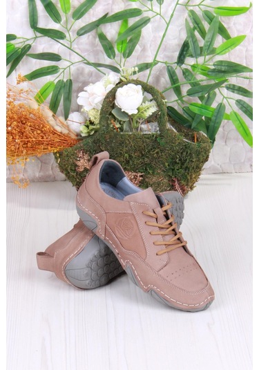 Mehmet Mete 42325 Comfort Rahat Esnek Hakiki Deri Erkek Ayakkabı Vizon