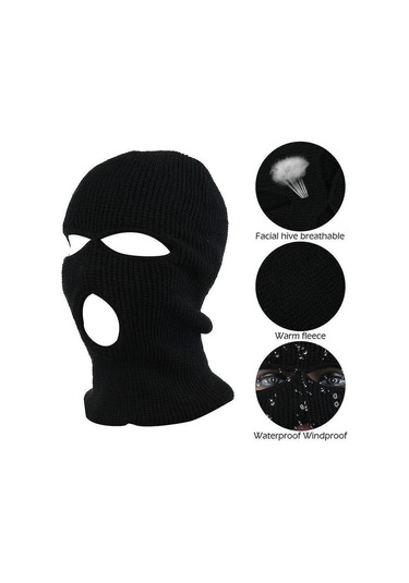 3 Delikli Kış Sıcak Unisex Balaklava Maskesi Diğer