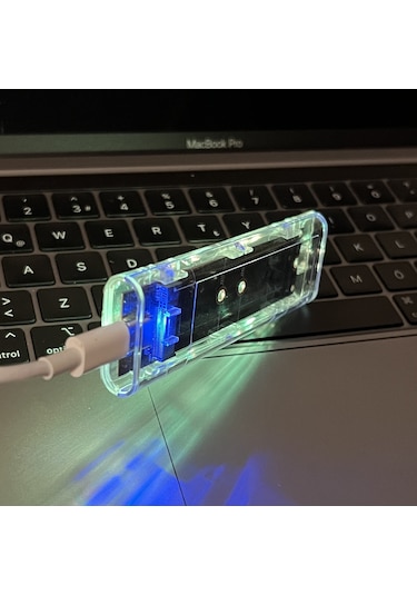 Aogo Yeni Işıklı Vidasız Nvme Kutu M.2 Nvme Ssd Harddisk Kutusu