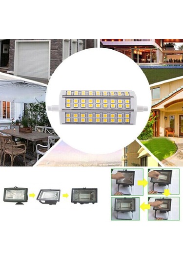 Hfambition R7s Tabanlı 10w 5050 Smd Led Işık, 54 Led, 2800-3200k Isık Beyazı, 800-900lm, 270 Derece Açı, 50.000+ Saat Ömür