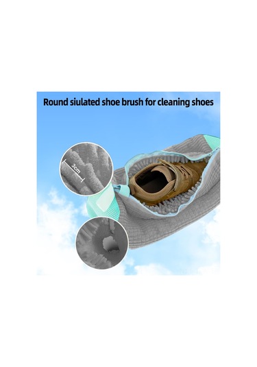 Tenfowee Gri Kaliteli Ayakkabı Yıkama Çantası - Dayanıklı Poliester, Makine Yıkamada Koruma, Deformasyona Karşı, Invisible Otomatik Kilitli Fermuar Gri