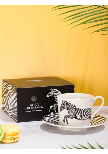 Aura Of Bohemia Çay Ve Kahve Takımı "zebra" Desenli Fincan Ve Tabak 220 Ml 233046292 Beyaz