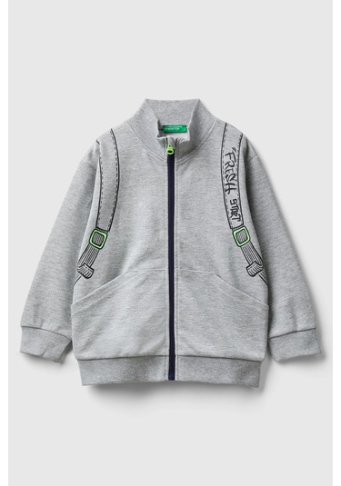 Erkek Çocuk Sweatshirt - Gri Melanj Gri Melanj