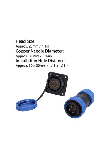 Besthome1 Ip68 Su Geçirmez 4 Lü Konnektör, 250v 45a, 28mm Bağlantı, Lehimli Dış Mekan Konnektör