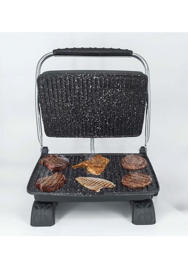 Dökümix Demir Döküm Granit Siyah 1800 Watt 4-6 Dilim Ev-sanayi-büfe Tipi Tost Makinası Ve Izgara