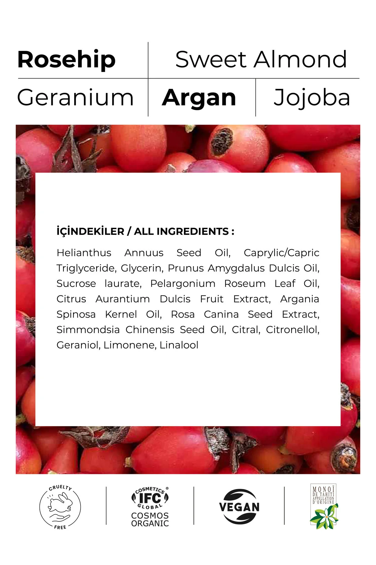 Monoibio Rosehip Organik Yüz Bakım Maskesi - Yorgun Donuk Mat Ciltler Için Derinlemesine Nemlendirme 100 Ml