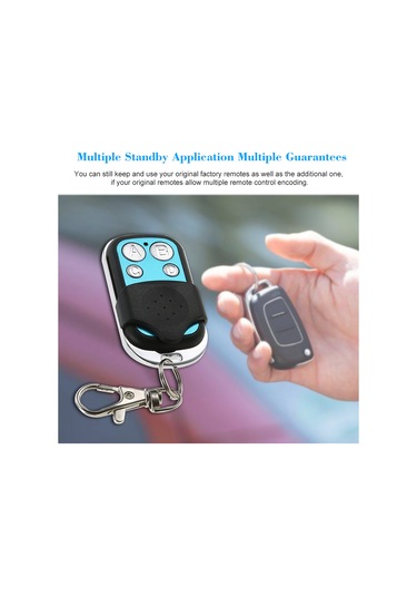Mufunye 4 Tuşlu Metal Rf Kumanda, 433mhz 1527 Çip, 20m Uzaklıkta Jalet Kapı/gara Kapısı Kontrol, Sonoff 433mhz Ürünleriyle Uyumlu, Im121218034 Modeli