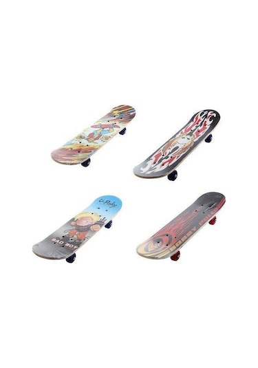 Iç Bükey Kaykay Kay Kay + Korumalık Erkek Kız Kaykay Orta Boy Çok Renkli