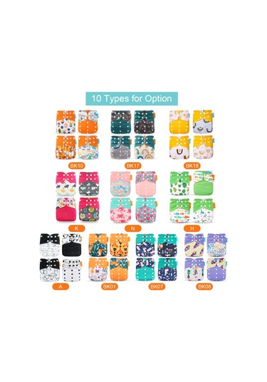 Xindoker Yeniden Kullanılabilir 4'lü Bebek Bezleri - Süper Emici, Esnek Ve Nefes Alabilir Kumaş 3 - 5 Yaş