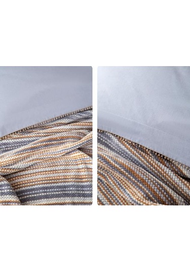 Ap Çift Kişilik Lizbon Gri Yatak Örtülü Nevresimli Set Gri