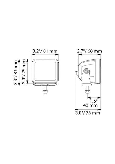 Hella Off-road Led Lamba 12v-24v Hareketli Montaj 1fa358176-861