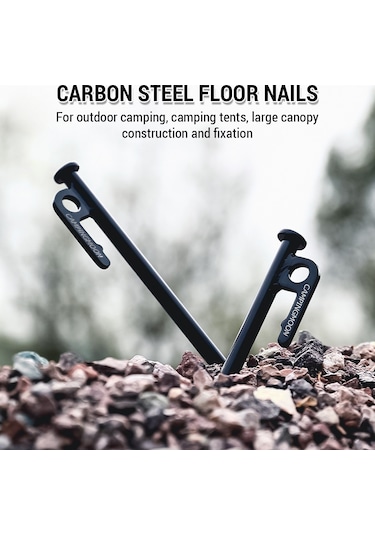 Maiyame Campıngmoon T Serisi 20cm Karbon Çelik Kamp Çadır İğnesi - Dayanıklı, Rust Önbelleli, Zor Topraklarda Kullanıma Uygun Çok Renkli