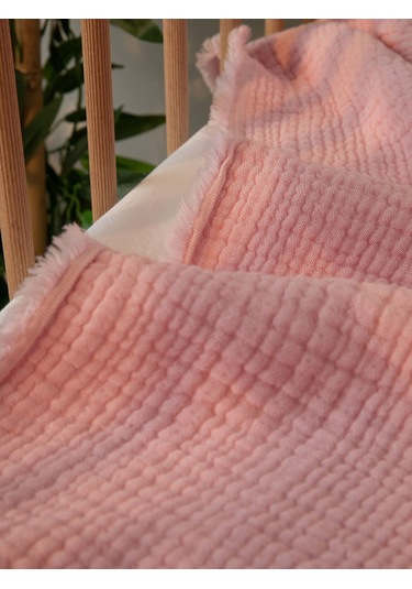 Favora Pamuk 4 Katlı Müslin Bebek Örtüsü 110x110 Cm - Pembe