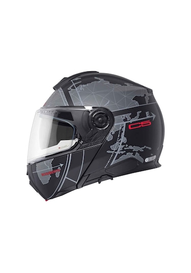 Schubert C5 Globe Black Çene Açılır Motosiklet Kask Siyah