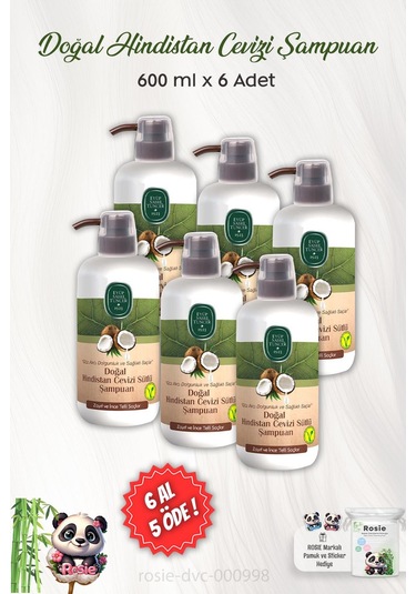 6 Al 5 Öde Eyüp Sabri Tuncer Doğal Hindistan Cevizi Sütlü Şampuan 600 Ml Ve Rosıe