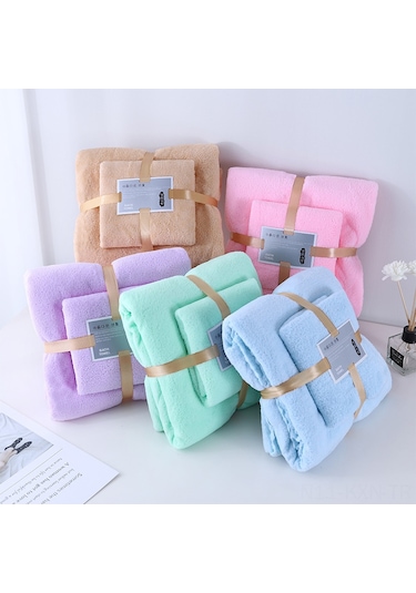 Kosona Pembe Lüx Banyo Havlu Seti - Erken Kuruyan, Yüksek Emici Anne-bebek Paketi Düğün Hediyesi, Toplu Alım İçin Mükemmel