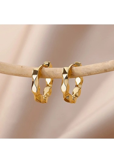 Flybuy Zarif Yuvarlak Vintage Paslanmaz Lüks Küpe Küpe Kızlar Kadın İçin Halka E3120g-4 Cm-gümüş Çelik 1.50 Mc Gümüş