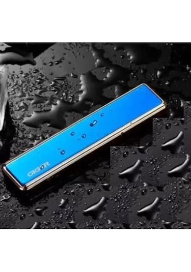 Derinyol Tesla Model Mavi Usb Şarjlı Alevsiz Elektronik Çakmak