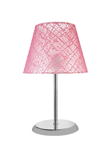 Sarah Abajur Krom Ayak / Pembe File Şapka Diğer