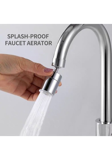 Geeksen Musluk Havalandırıcı 360 Derece Dönebilen Musluk Sprey Havalandırıcı Mutfak Musluğu Su Tasarrufu Nozulu Sprey Büyük Açı Banyo Havzası Çift Fonksiyonlu Uzatma Genişletici Diğer