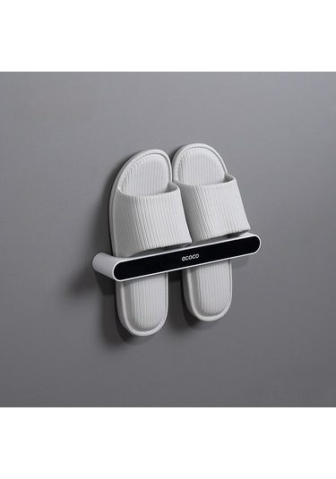 Mufunye Banyo Terlik Rafı: Delme Yok Duvar Kurulu, Ahşap Arkasında Konulabilir, Pp Malzeme, Uzun Ömürlü, Sık Mekanlar İçin Uygun Kısa Tip - Siyah Diğer