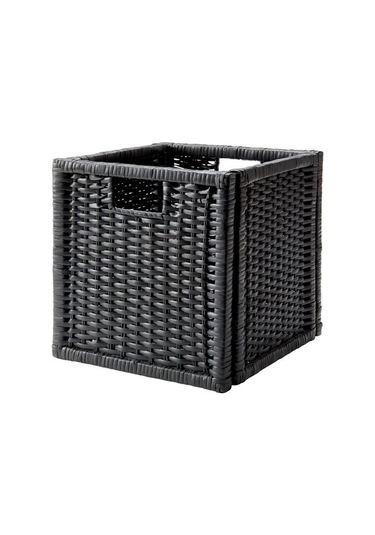 Sepet Kutu Düzenleyici Siyah Renk MeridyenDukkan 32x34x32 cm 1 Ad