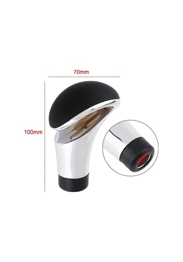 Novahub Siyah & Gümüş Dört Plastik Adaptör İle Evrensel Metal Araba Tamir Manuel Şanzıman Vites Değiştirme Hentbol Topuzu Gümüş - Siyah