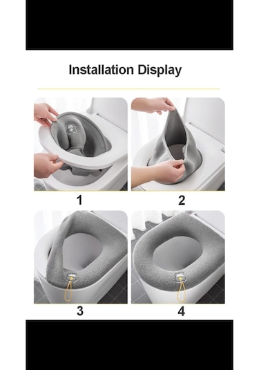 Örgü Yumuşak Dokulu Yıkanılabilir Klozet Kapağı Kılıfı Yumuşak Ku