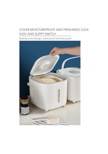 Natudeco Pirinç Dağıtıcı Sızdırmaz Pirinç Saklama Kabı Böcek