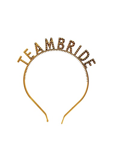 Altın Renk Team Bride Taç Gelin Ve Nedime Tacı