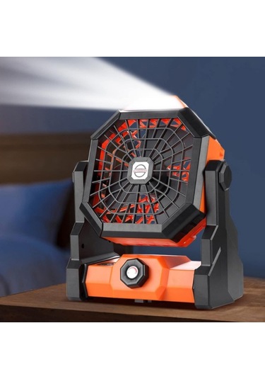 Mini Şarjlı Ledli Kare Fan Çok Renkli