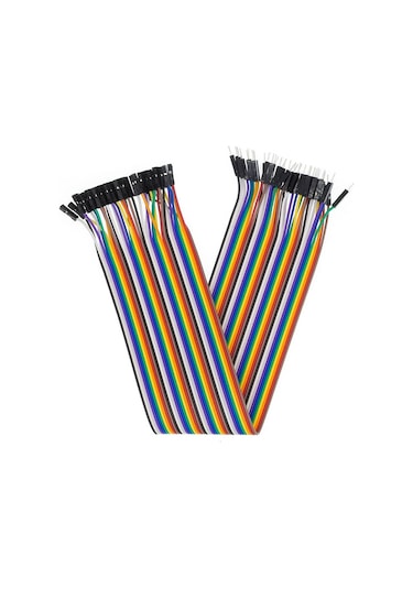 30cm 40 Pin Erkek Dişi Dupont Kablo Ayrılabilir 2.54mm 10 Renk Breadboard Atlama Kablosu Jumper Tes