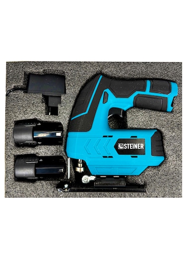 Steiner ST-12V 3.0AH M Li-ion Çift Akülü Şarjlı Dekupaj Testere Mavi