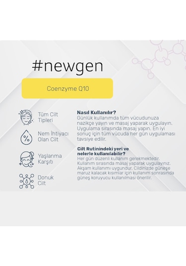 Newgen Coenzyme Q10 Sıkılaştırıcı Vücut Losyonu 250 ML