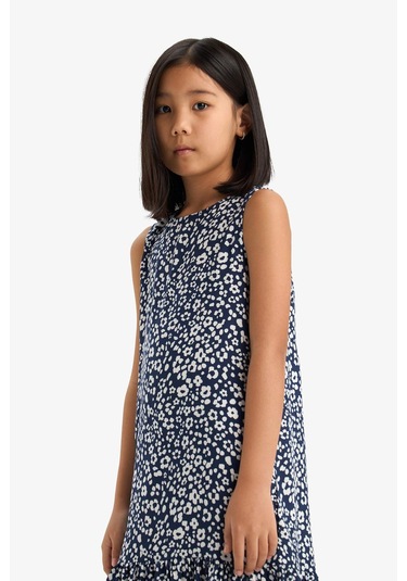 Defacto Kız Çocuk Desenli Kolsuz Viskon Yazlık Elbise E7498a825smnv42 Lacivert Defacto Kız Çocuk Desenli Kolsuz Viskon Yazlık Elbise E7498a825smnv42 Lacivert