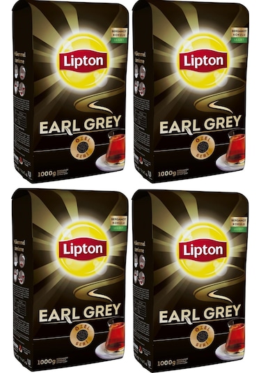 Lipton Earl Grey Bergamot Aromalı Siyah Çay 1000 gr (4 Paket)