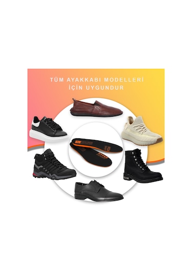Black Deer Hyper Boost X30 Soft Comfort Siyah-Turuncu Ortopedik Tabanlık