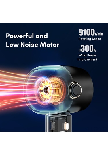 Fosenze El Fani Mini Taşınabilir Turbofan, 5 Hızlı, Led Ekranlı, Düşük Gürültülü, Dahili Li-pol Batarya Beyaz Beyaz