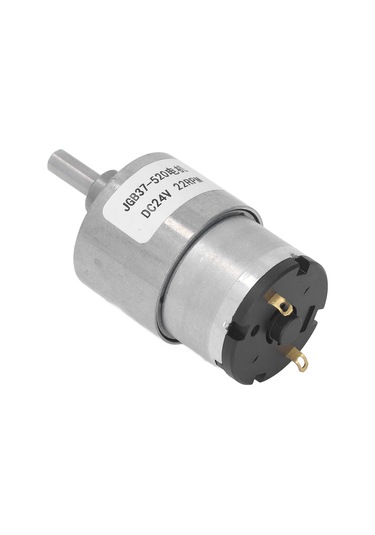 Jeemson Alüminyum Kasa Bakır Bobinli Worm Gear Motor, Dc 24v 22rpm, Otomatik Kilitleme, Düşük Gürültü, Yüksek Tork, Ev Ve Ofis Otomasyonu İçin